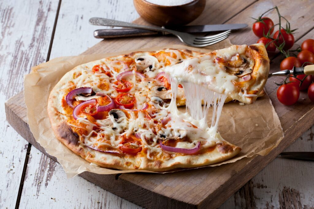 pizza z těsta na domácí pizzu